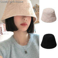 【♡Lovely girls house♡】หมวกชาวประมงแฟชั่นป้องกันแสงแดดสำหรับผู้หญิง,Topi Bucket จับจีบระบายอากาศนุ่มอเนกประสงค์สำหรับฤดูร้อน