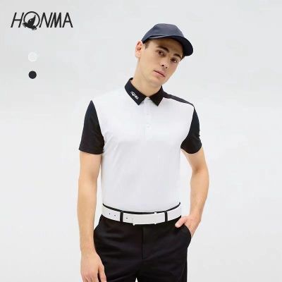 Genuine HONMA Sports Golf Clothing Mens Short-Sleeved Polo Shirt T-Shirt Fashion Casual Lapel Breathable