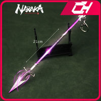 NARAKA: BLADEPOINT Thunder Spear Yajiao อาวุธรุ่น Meelee เกมพวงกุญแจดาบผีเสื้อมีด อาวุธของเล่นของขวัญเด็ก