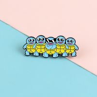 Cartoon Fun Animal Blue Turtle Enamel Brooch Alloy Badge Clothes Bag Pin Cute Sweet Accessories Jewelry Gift For Kid