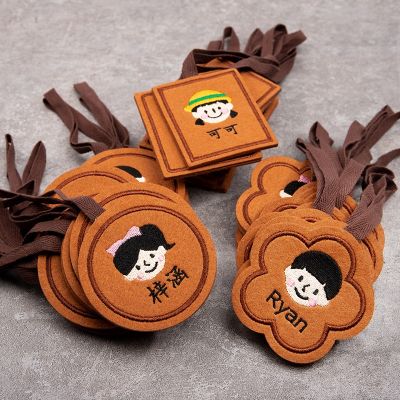 hot！【DT】♂  Name Tag Embroidery Felt Pendant Kids Hanging Schoolbag Clothing Luggage Mummy Listing Label