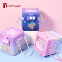 [COD] password lock portable piggy bank creative home decoration gift can tinplate box childrens with