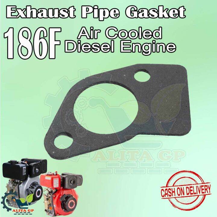 Muffler Exhaust Pipe Gasket 186F 10hp 186FA 12hp 188F 14hp Air Cooled