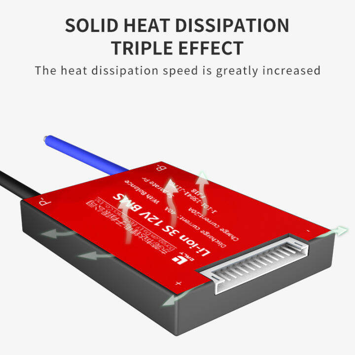 แบตเตอรี่-lifepo4แบบชาร์จไฟได้-bms-150a-10a-4s-12v-แผ่นป้องกันกับพอร์ตเดียวกัน