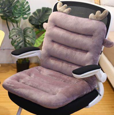 ▽◕ Velvet Deck Chair Office Cushion for Patio Pad Home Waist Support Backrest Pillow Seating Floor Mattress