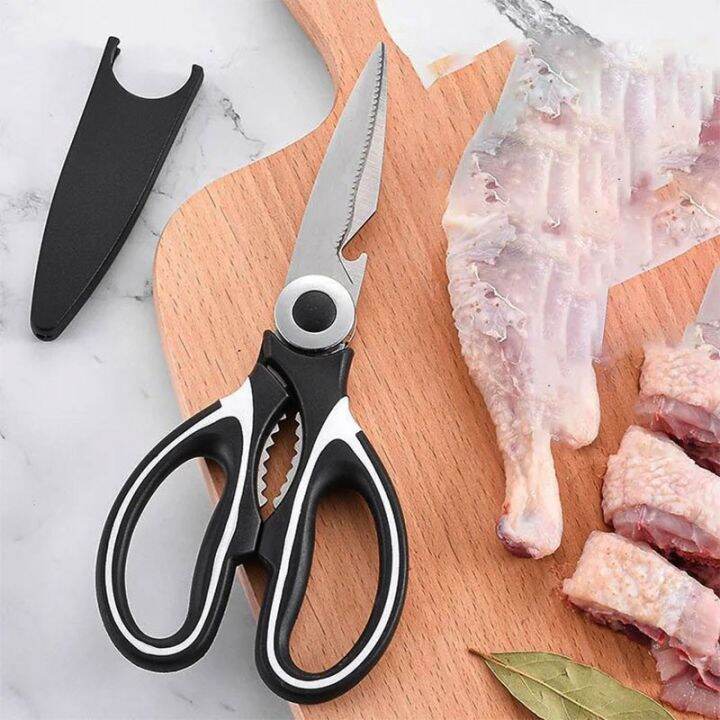 Extra Sharp Stainless Steel Kitchen Scissors Easy Cutting Scissor Multi