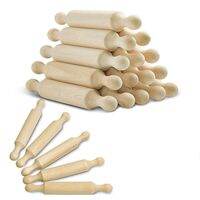 45 Pieces Wooden Mini Rolling Pin 6 Inches Long Kitchen Baking Rolling Pin Small Wood Dough Roller for Children Fondant