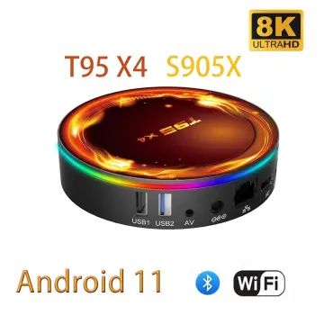 T95X4 Amlogic S905X4 Quad Core Android 11.0 8K HDR LAN 100M Dual Wifi 2.4G  5G BT4.0 RAM 4GB ROM 32GB 64GB Smart TV Box