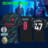 เสื้อแข่งฟุตบอลฟุตบอลเมืองสำหรับผู้ชาย23-24คนเสื้อยืด S-4XL แฟนๆเสื้อเจอร์ซีย์ที่สาม (มีแผ่นปะ) 2023/2024 HAALAND DEBRUYNE FODEN