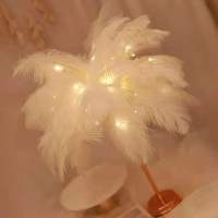 Ostrich Feather Lamps Floor Lamp Modern LED Lighting Nordic Home Decor Lights Tall Lamps For Bedroom Living Room Light Fixtures