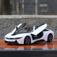 A1:24 BMW I8 Supercar ล้อแม็กรถยนต์รุ่น D Iecasts โลหะรถของเล่นเสียงและแสงเด็กเด็กของเล่นของสะสม GiftM