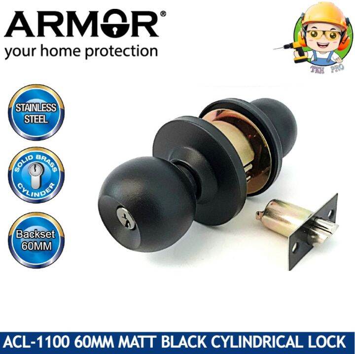ARMOR ACL1100 60MM/MB/ET HEAVY DUTY STAINLESS STEEL MATT BLACK