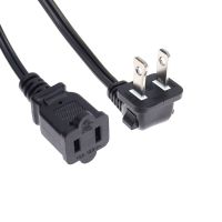 Right Angled Polarized US 2-Prong Male to Female Extension Cord Nema 1-15P to 1-15R Power Outlet Extension Cable 18AWG 0.5m/3m