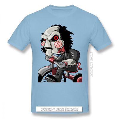 Jig Homme T-Shirt Saw Horror Film Tees 100% Cotton Oversized Tops Tees Male T Shirts Adult Casual Clothing