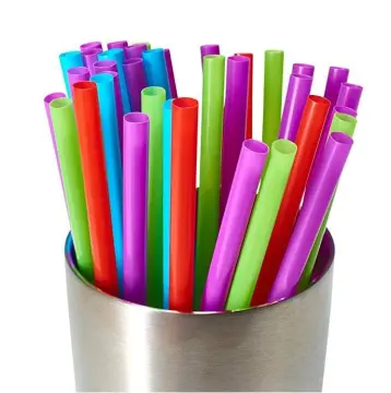 100 Extra Wide Boba Bubble Tea Fat Drinking Straws INDIVIDUALLY WRAPPED  Color