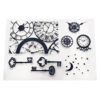 Clock Key Silicone Clear Seal Stamp DIY Scrapbooking Embossing Photo Album Decorative Paper Card Craft Art Handmade Gift