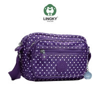 LINGKY HD503 :  กระเป๋าสะพายข้าง ผ้าร่ม ลายจุด น้ำหนักเบา / Crossbody bags