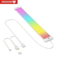 Coolmoon Rgb 8พิน/24pin โมธีบอร์ดสายไฟต่อสายเคเบิลสำหรับซิงค์พีซีแถบไฟ Led Casing Pc สาย Psu 5V Rgb Strip