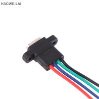 [HAOWEILAI] USB 3.1 Connector Type-C 4Pin ลวดเชื่อมหญิงกันน้ำ SOCKET Rubber Ring high current Fast CHARGING PORT