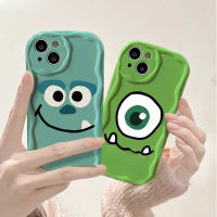 เคส Hp เคสโทรศัพท์ iPhone 15 Pro Max 11 12 14 13 Pro Max XR 7Plus X XS Max 6S 7 8 6 Plus SE 2020 Big Eye Little Monster And Patrick 3D Soft ขอบคลื่น TPU Uwyoj4ฝาครอบเคสโทรศัพท์