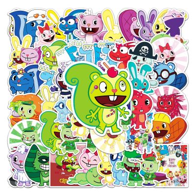 10/30/50pcs Cartoon Happy Tree Friends Stickers Laptop Bike Travel Luggage  Funny Graffiit Sticker Decals for Kids Toy Wholesale Stickers Labels