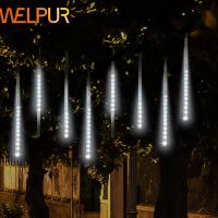 Waterproof 8 Tube Holiday Meteor Shower Rain LED String Lights For Indoor Outdoor Gardens Xmas Christimas Party Decor Tree