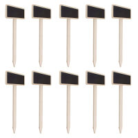 10pcs Mini Wooden Chalkboard Plant Markers Garden Creative Blackboard Signs Flowers and Plants Tags Garden Decoration Tools