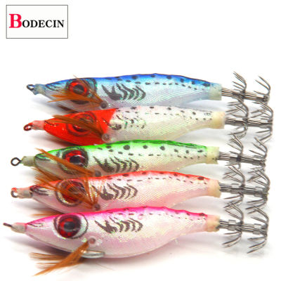 202125PC Luminous Artificial Hard Bait Saltwater Squid Jig 3.0 Hook Body Shrimp Octopus Cuttlefish For Fishing Jigs Lure Sea Tackle