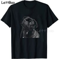 Black Pug Funny T Shirt Men Vintage Tee Shirt Anime Japan Manga Tshirts Tshirts Tee Shirts 100% Cotton Gildan