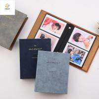 DSIUY พกพาสะดวก สร้างสรรค์ เคสหนัง PU อัลบั้มภาพ สมุดติดรูป เก็บ หนังสือกระดาษภาพถ่าย ที่ใส่ photocard อัลบั้มภาพขนาดเล็ก อัลบั้ม Instax