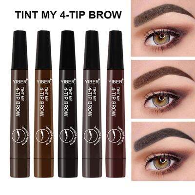 Waterproof Liquid Eyebrow Pencil Long Lasting Fork Tip Tattoo Tint Pen Eyebrow Dye For Eyebrows Marker eyebrow makeup cosmetics