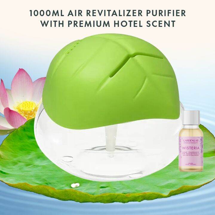 H2O Air Purifier Humidifier and Revitalizer with LED Light 1 Liter FREE