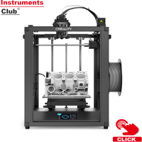 Instruments CREALITY 3D Ender เครื่องพิมพ์3D 5 S1,เครื่องพิมพ์3มิติพร้อมสไปรท์เกียร์คู่เครื่องอัดรีดแบบตรงและระบบสัมผัสอัตโนมัติปรับระดับ220X220X280มม. พื้นที่การพิมพ์เร็วมิลลิเมตร/วินาทีด้วยความเร็วในการพิมพ์ด้วยความเร็ว4.3นิ้วและแผ่นเหล็กสปริง PC