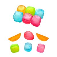 【cw】 6Pcs/Lot Plastic Reusable Cubes Maker for Cocktail Whiskey Food Grade Fruit Mold Bar Accessories