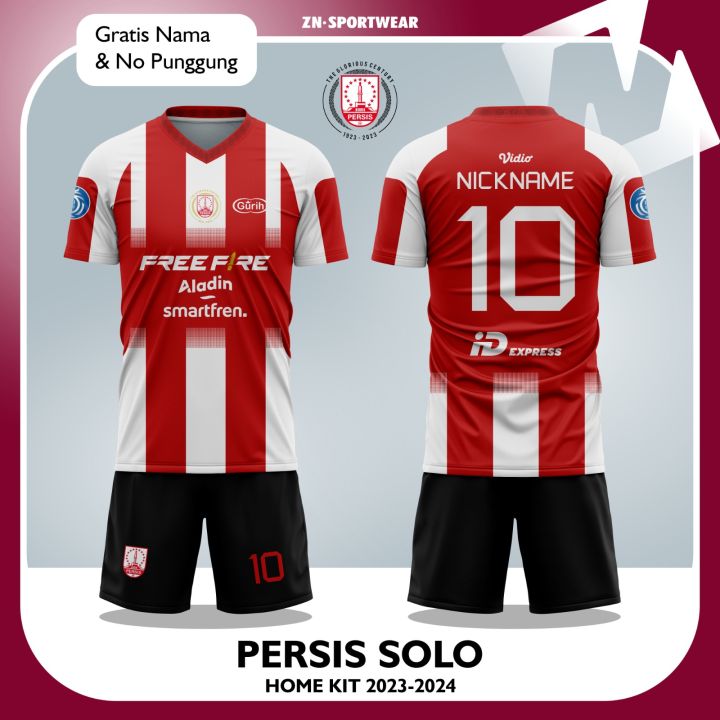 Baju Jersey Stelan Persis Solo Home Merah 20232024 Terbaru Supporter