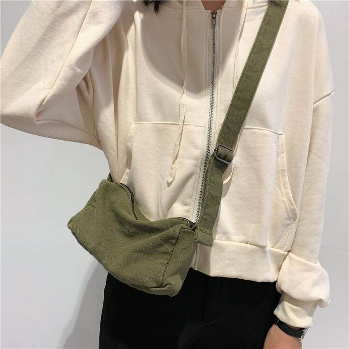[Baozhihui]Teenager Y2K Grunge Aesthetic Canvas Phone Mini Side Sling