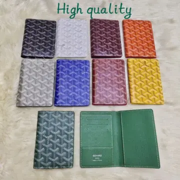 Inspired by Goyard Luxury Print Passport Holder Wallet 