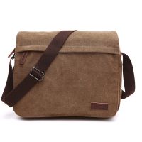 Mens Sidebag For Business Crossbody Bag Fashion Korean Version Mens Canvas Large Capacity Single Shoulder Messenger Bag