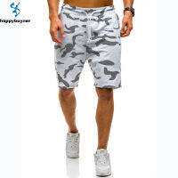 Happybuyner ชาย Beach สั้น Camouflage พิมพ์กางเกงขาสั้นแบบลำลองยี่ห้อใหม่ Boardshorts Breathable ชายฟิตเนสชายเพาะกายกางเกงกีฬาขาสั้นฤดูร้อน