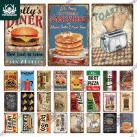 Putuo Decor Fast Food Vintage Tin Sign Plaque Metal Retro Plate Hot Dog Poster Wall Decor for Kitchen Cafe Diner Bar