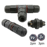 ▪ IP67 Waterproof Connector 2 Pin 3 Pin I/T Shape Electrical Terminal Adapter Wire Connector Screw Pin Connector LED Light