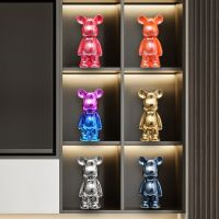 Spot parcel post Light Luxury Electroplating Violent Bear Ceramic Decoration Modern Home Desktop Wine Cabinet Decoration Living Room High-End Simple