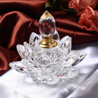 ขวดน้ำหอมแก้วเปล่าสำหรับตกแต่งของขวัญสำหรับผู้หญิงคริสตัลขวดน้ำหอมรูปดอกบัวที่ว่างเปล่า