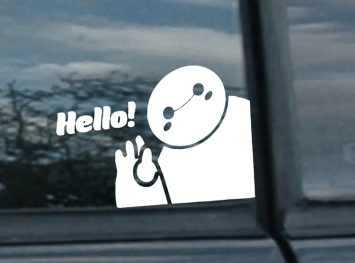 Stiker Mobil Hello Baymax Big Hero 6 Car Decal Sticker Lazada Indonesia 4314