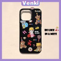 VENKI - Case iPhone 14 Pro Max TPU Soft Case Messy Hamster And Toys Glossy Black Candy Case Camera Protection Shockproof For iPhone 14 13 12 11 Plus Pro Max 7 Plus X XR