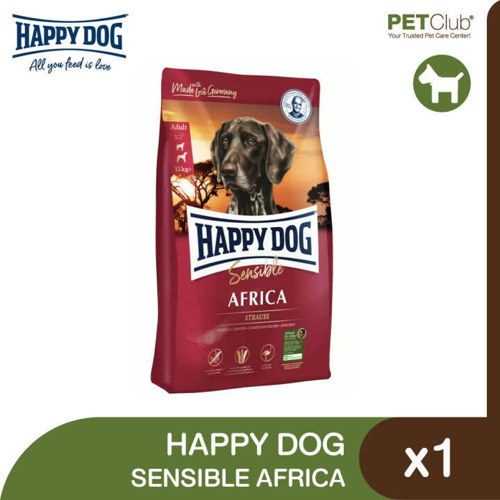 petclub-happy-dog-sensible-africa-อาหารสุนัขพันธุ์ใหญ่-สูตรสำหรับสุนัขที่แพ้อาหาร-2-ขนาด-1kg-4kg