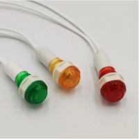 ‘；【= 10Pcs 10Mm Thread 19Cm Long Cable Red Green Yellow Signal Indicator Light Lamp 12V 24V 220V 380V XD10-6