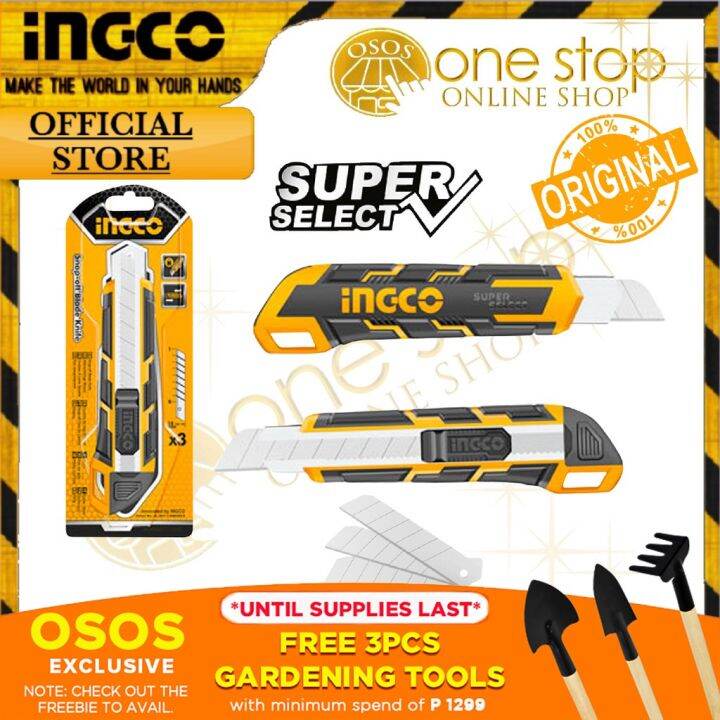 Original Brand Of Ingco 18mm X 100mm Super Select Snap Off Blade Knife