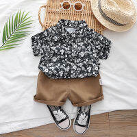 IENENS Summer Baby Boy Clothing Sets 0-4 Years Short Sleeves Casual Outfits 2PCS Kids Print Shirt + Shorts Children Holiday Clothes Suits