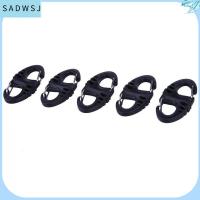 SADWSJ 5PCS/10PCS มินิ กลางแจ้ง เหล็กพลาสติก หัวเข็มขัดคู่ พวงกุญแจ คาราไบเนอร์ S-Type ตะขอปีนเขา